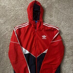 Red & Blue Adidas Track Jacket (Size M)